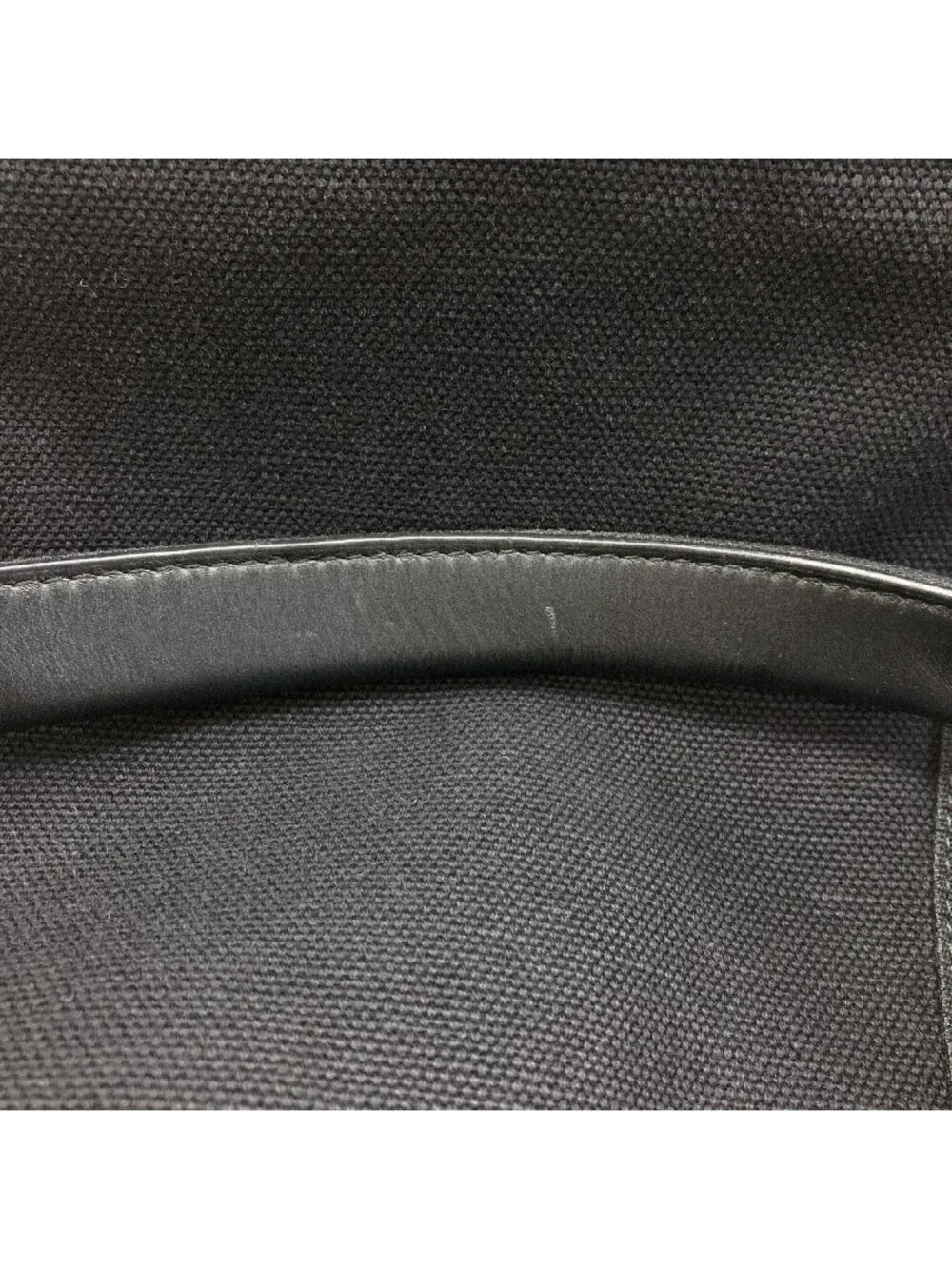 Balenciaga Navy Cabas Handbag Canvas Leather